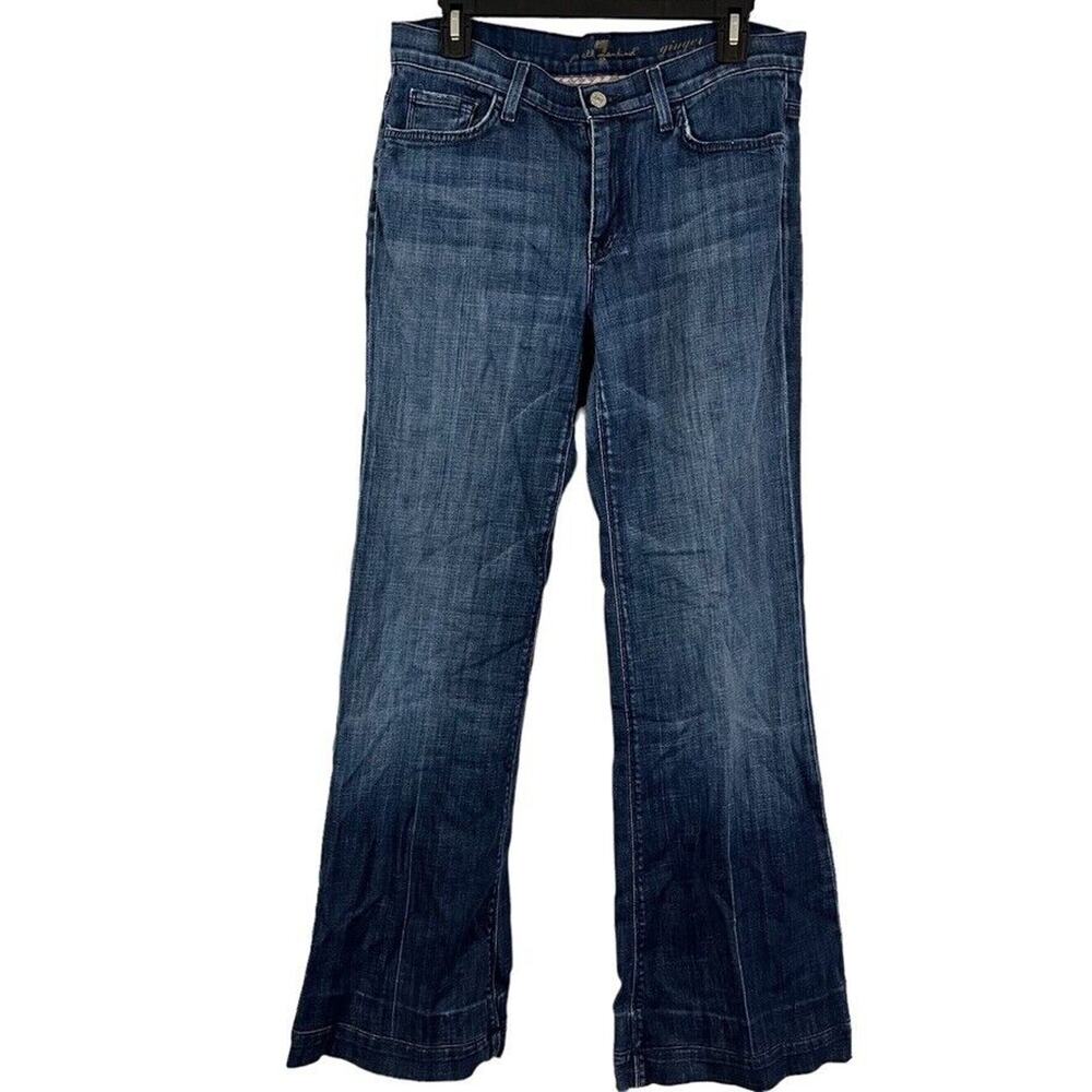 7 For All Mankind Blue Flare Jeans